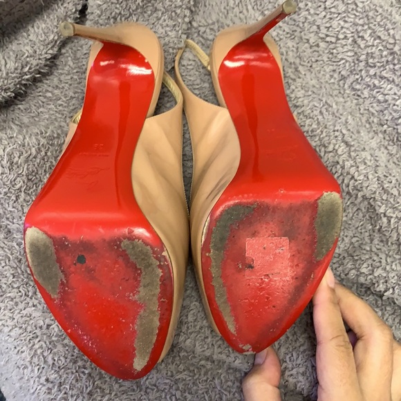 **SALE** Christian Louboutins 👠 Private Number Peep Toe 😱 - Picture 3 of 7